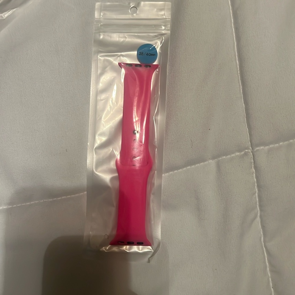 Hot pink Apple Watch band (Brand new)